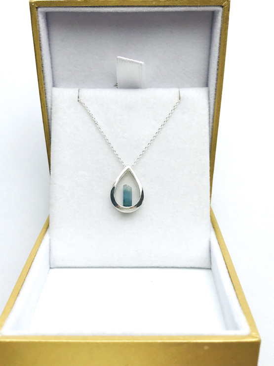 indicolite tourmaline pendant