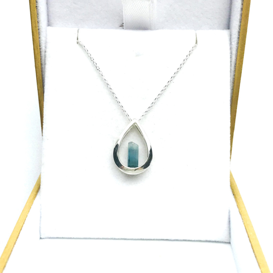 indicolite tourmaline pendant