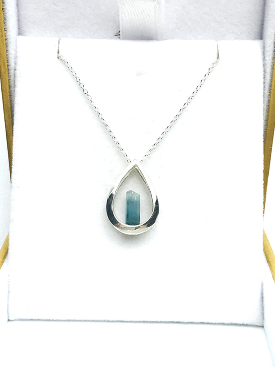 indicolite tourmaline pendant