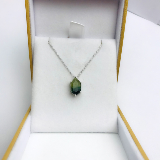 bicolor tourmaline pendant