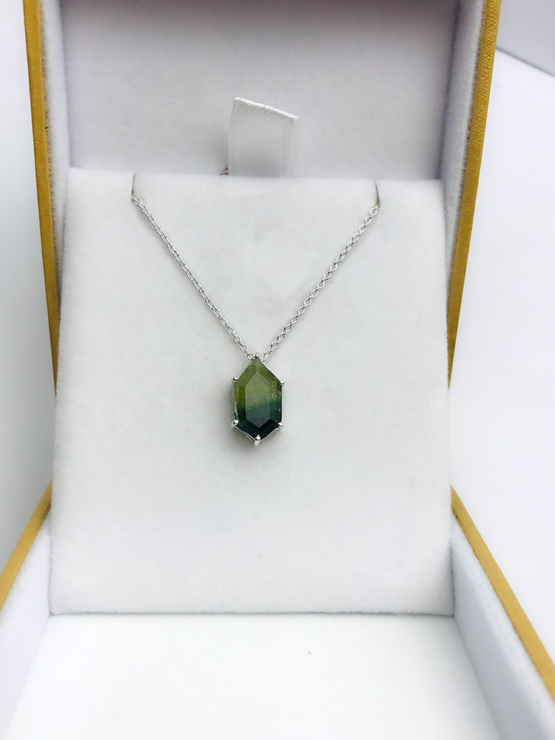 bicolor tourmaline pendant