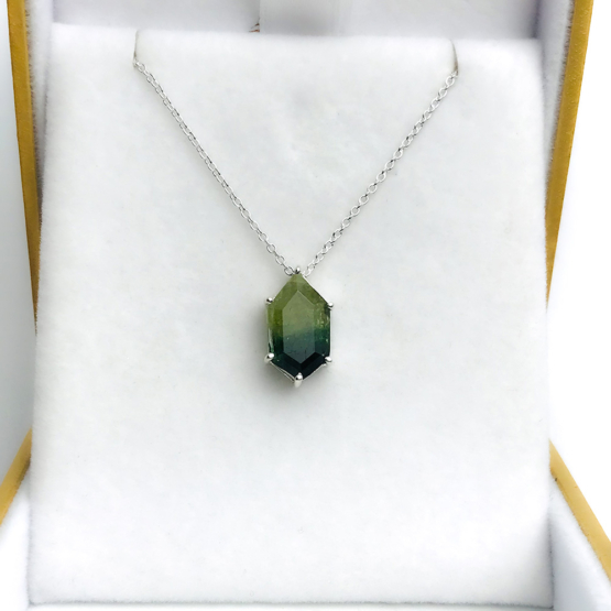 bicolor tourmaline pendant