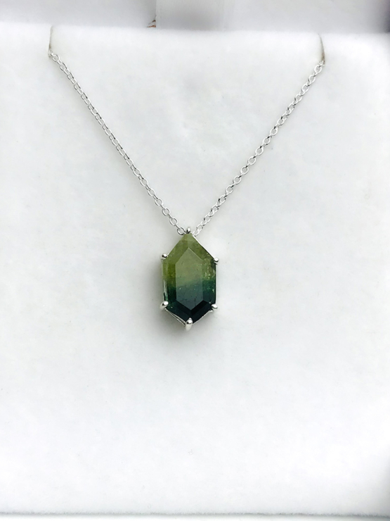 bicolor tourmaline pendant