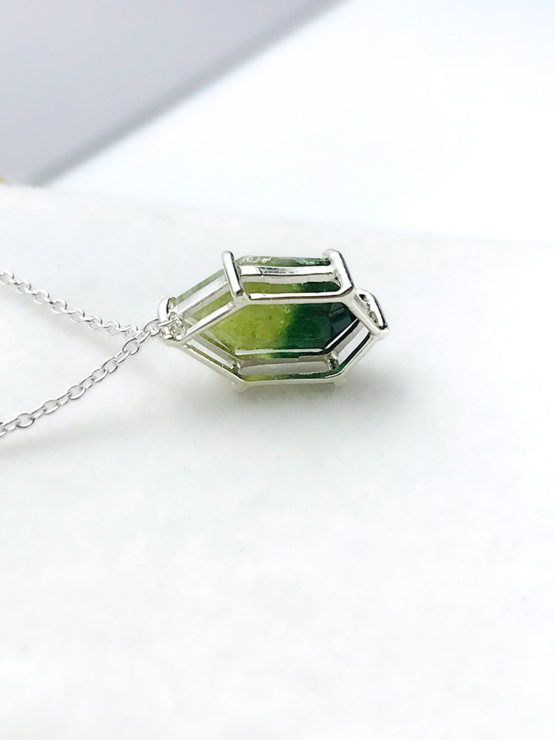 bicolor tourmaline pendant