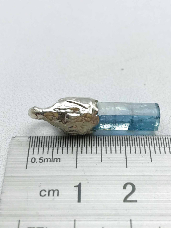 Aquamarine pendant for men