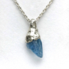 Aquamarine crystal pendant for man