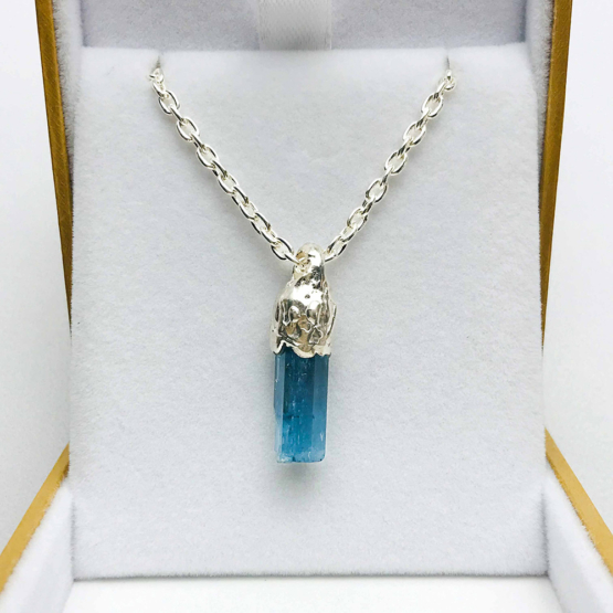 Aquamarine pendant for men