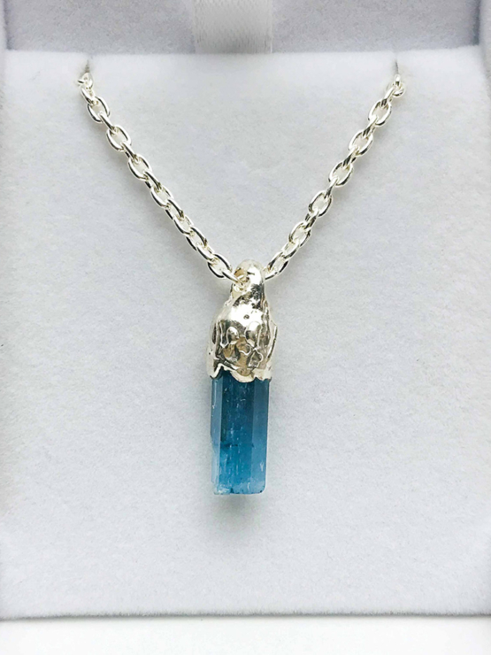 Aquamarine pendant for men