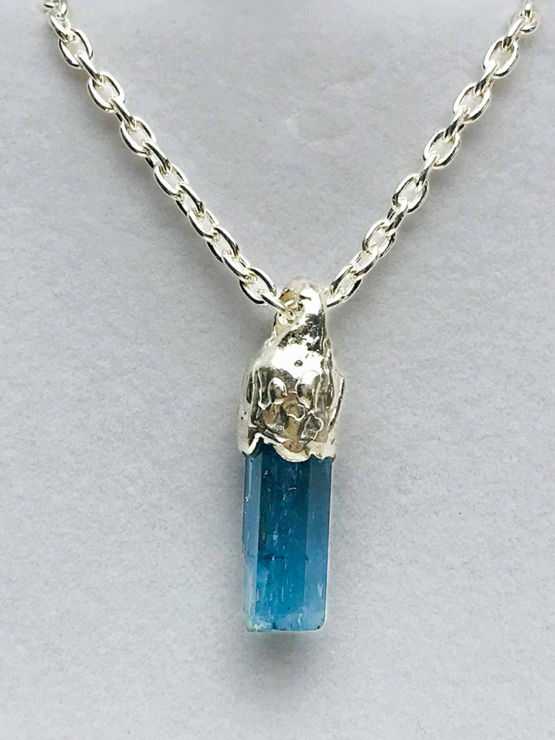 Aquamarine pendant for men