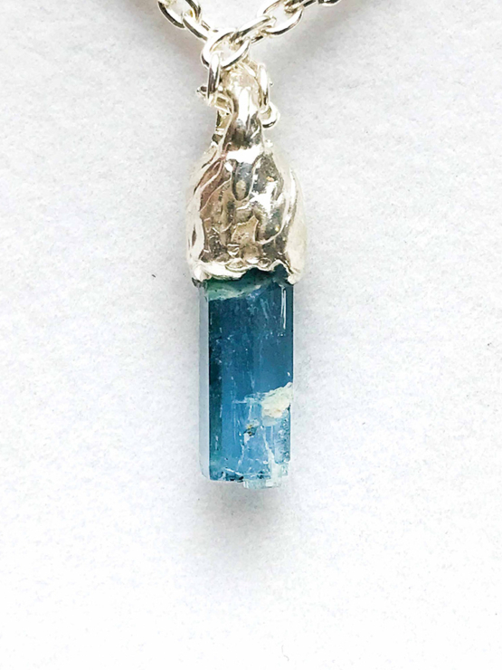 Aquamarine pendant for men