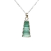 Raw emerald pendant necklace for girls  emerald pendant  emerald crystal pendant