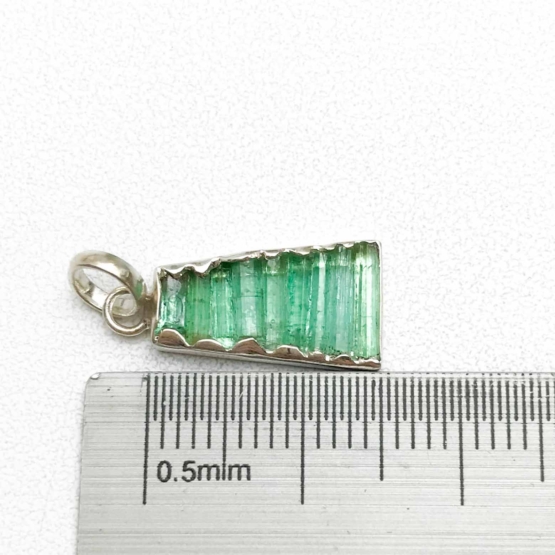 Raw emerald pendant necklace for girls