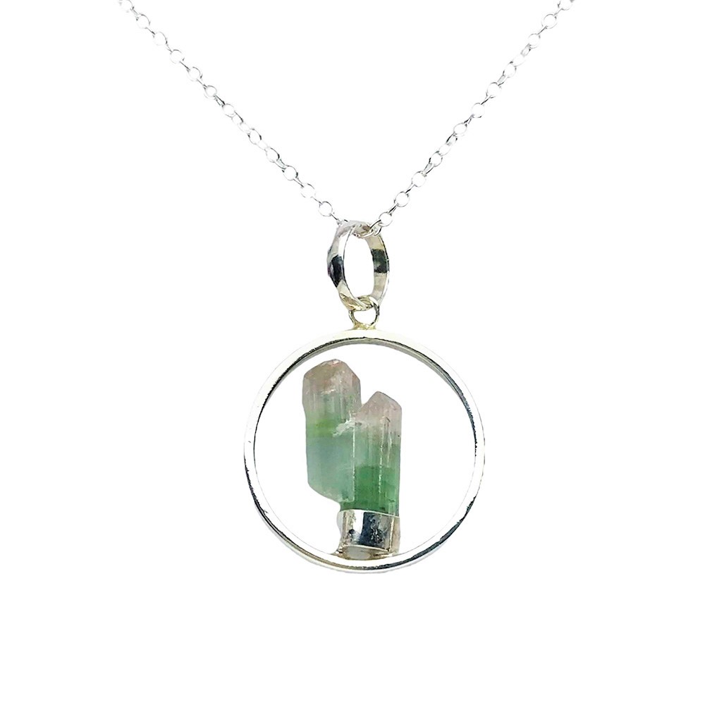 Bicolor tourmaline pendant necklace for girls raw bicolor tourmaline pendant Bicolor tourmaline pendant necklace for girls raw bicolor tourmaline pendant
