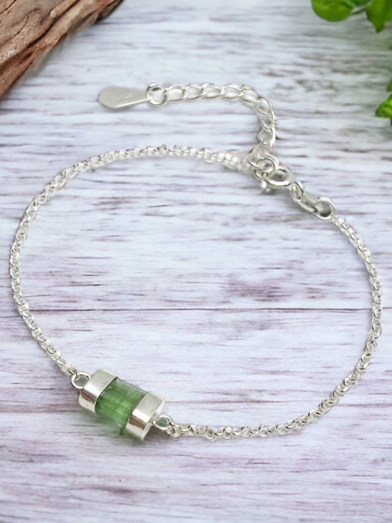 Green tourmaline bracelet