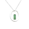 Raw green tourmaline pendant necklace for girls  Green tourmaline crystal pendant necklace