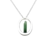 Raw green tourmaline pendant necklace for girls  Green tourmaline crystal pendant necklace