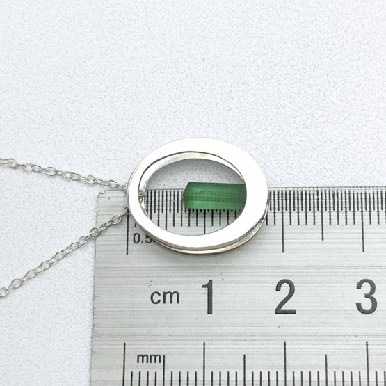 Raw green tourmaline pendant necklace for girls  Green tourmaline crystal pendant necklace