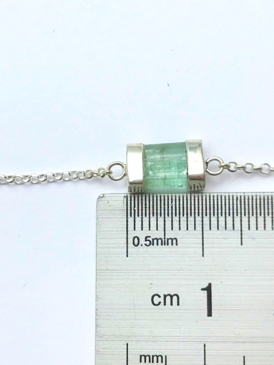 Green tourmaline bracelet for girls- green tourmaline crystal bracelet