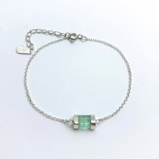 Green tourmaline bracelet for girls- green tourmaline crystal bracelet