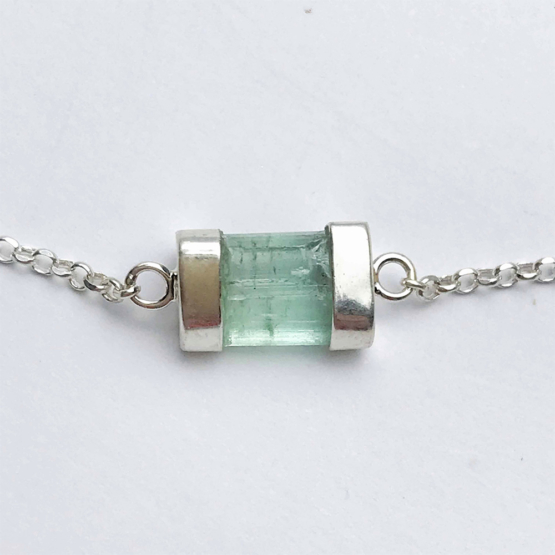 Green tourmaline bracelet for girls- green tourmaline crystal bracelet