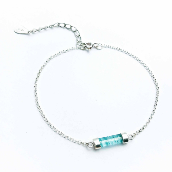 Indicolite tourmaline bracelet for girls