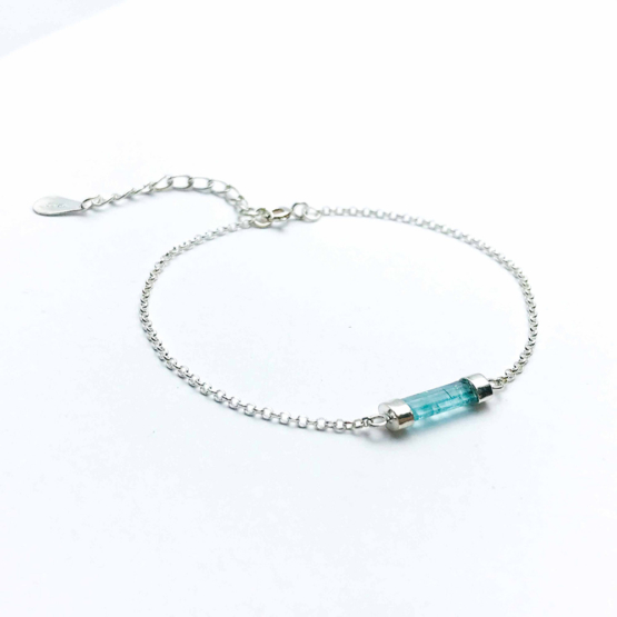 Indicolite tourmaline bracelet for girls