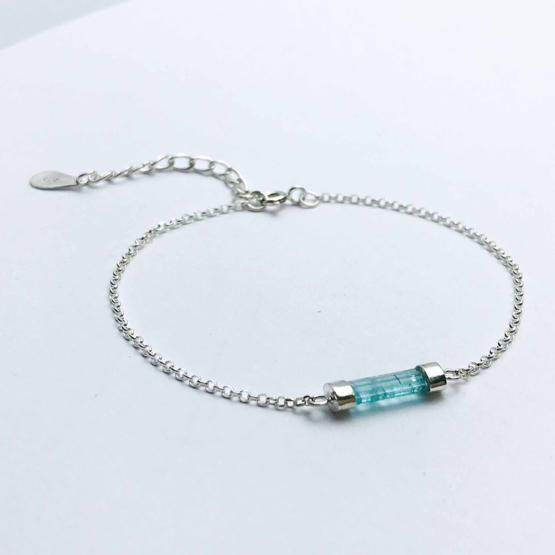 Indicolite tourmaline bracelet for girls