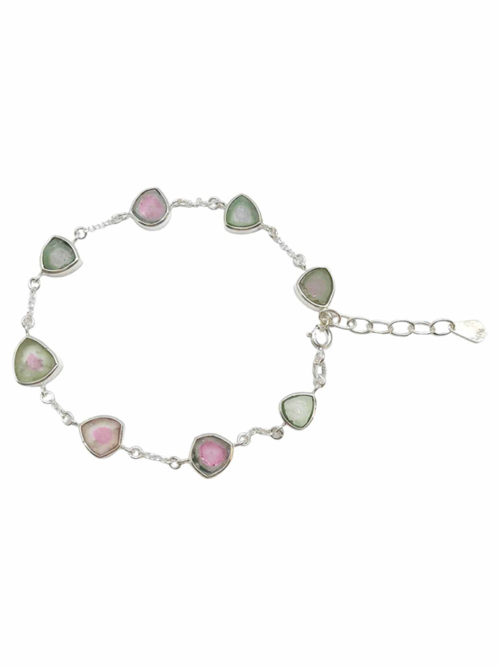 Watermelon tourmaline bracelet