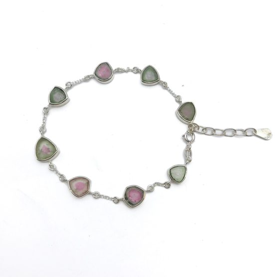 Watermelon tourmaline bracelet