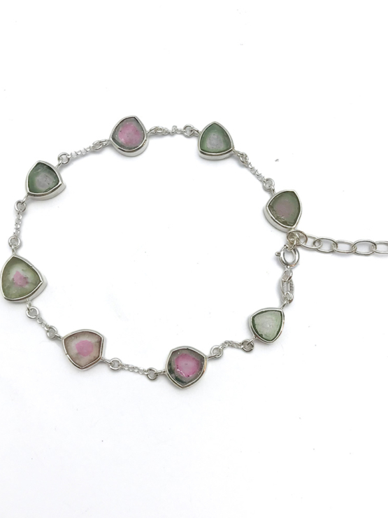 Watermelon tourmaline bracelet