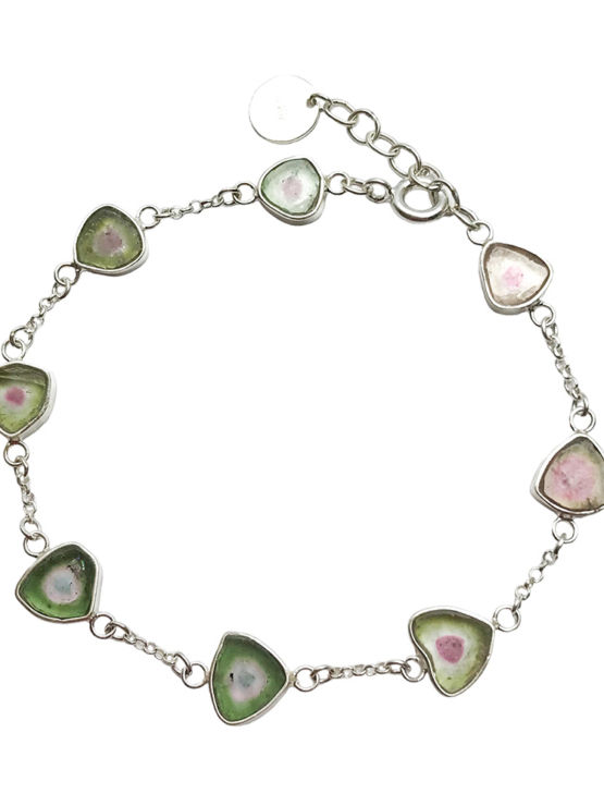 Watermelon tourmaline bracelet for girls