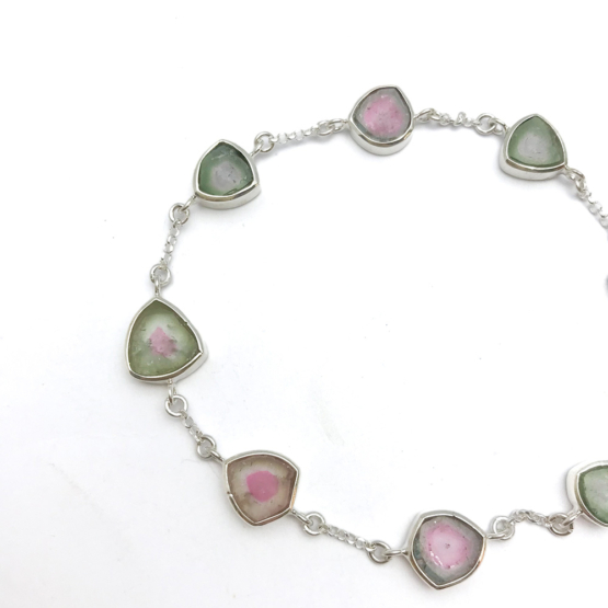 Watermelon tourmaline bracelet