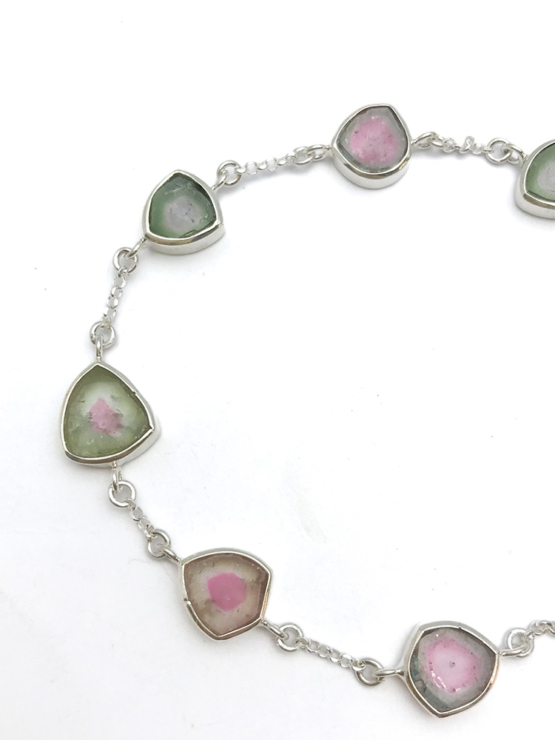 Watermelon tourmaline bracelet