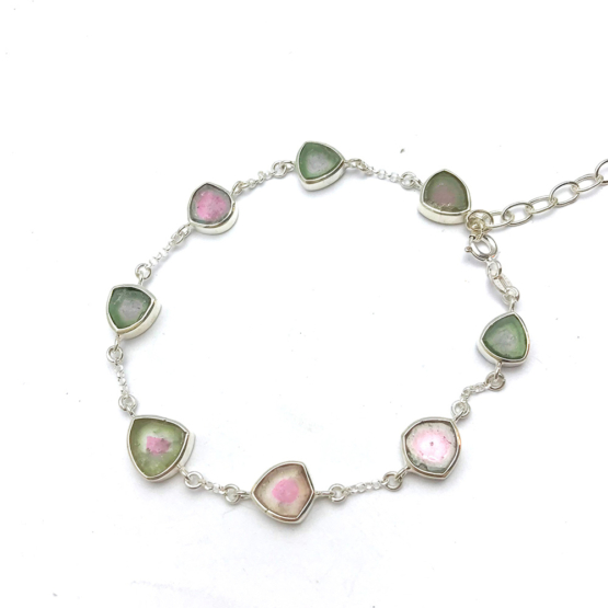 Watermelon tourmaline bracelet