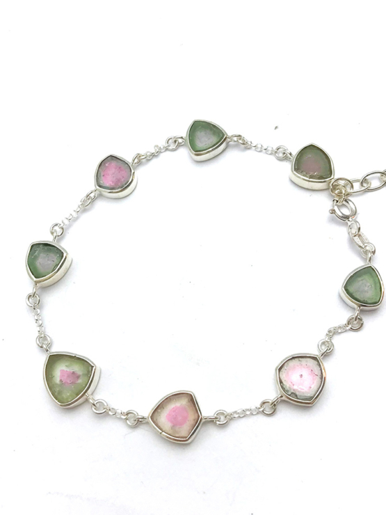 Watermelon tourmaline bracelet