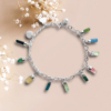 Multicolor tourmaline bracelet for girls