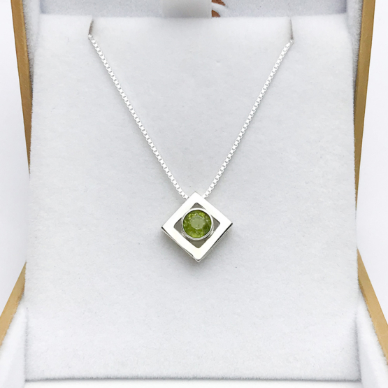green tourmaline pendant for women-Fine green tourmaline pendant-Faceted green tourmaline pendant