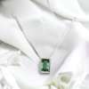 green tourmaline pendant for women-Fine green tourmaline pendant-Faceted green tourmaline pendant