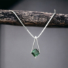 green tourmaline pendant for women-Fine green tourmaline pendant-Faceted green tourmaline pendant