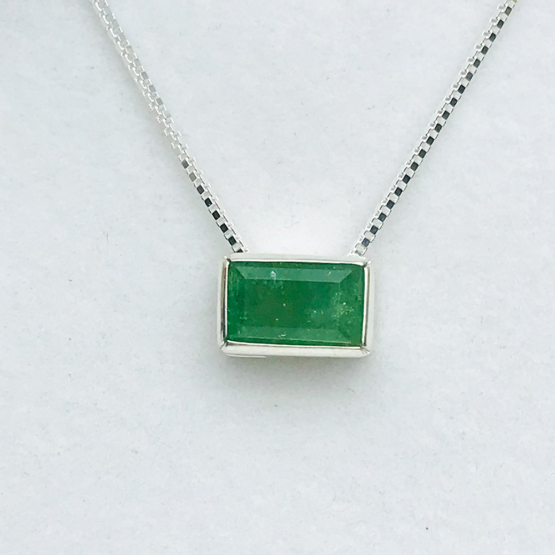 green tourmaline pendant for women-Fine green tourmaline pendant-Faceted green tourmaline pendant