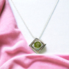 green tourmaline pendant for women-Fine green tourmaline pendant-Faceted green tourmaline pendant