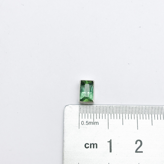 green tourmaline pendant for women-Fine green tourmaline pendant-Faceted green tourmaline pendant