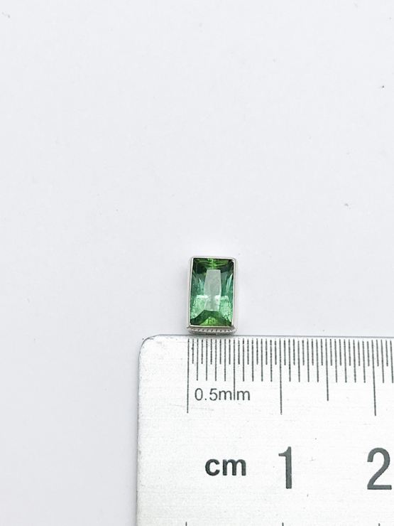 green tourmaline pendant for women-Fine green tourmaline pendant-Faceted green tourmaline pendant