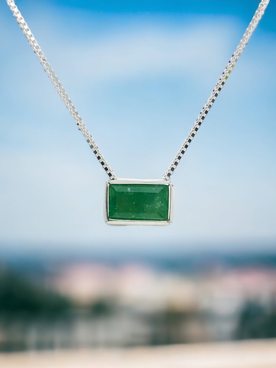 green tourmaline pendant for women-Fine green tourmaline pendant-Faceted green tourmaline pendant