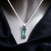 Faceted indicolite tourmaline pendant for women-Fine indicolite