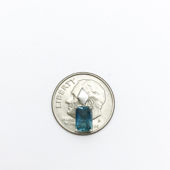 Faceted indicolite tourmaline pendant for women-Fine indicolite