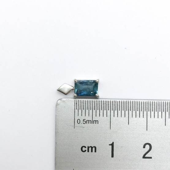 Faceted indicolite tourmaline pendant for women-Fine indicolite