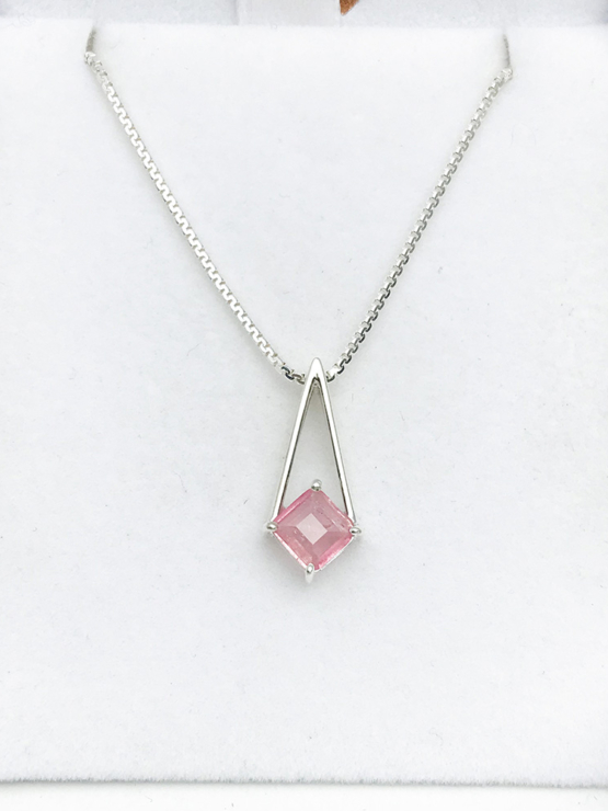 Pink tourmaline pendant necklace for girls-Faceted pink tourmaline