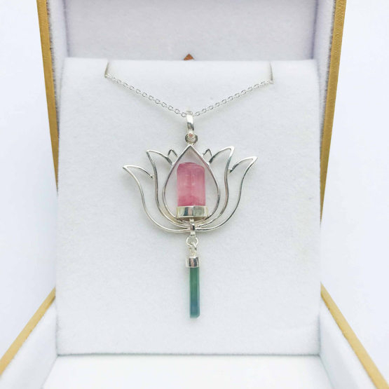 Pink tourmaline pendant