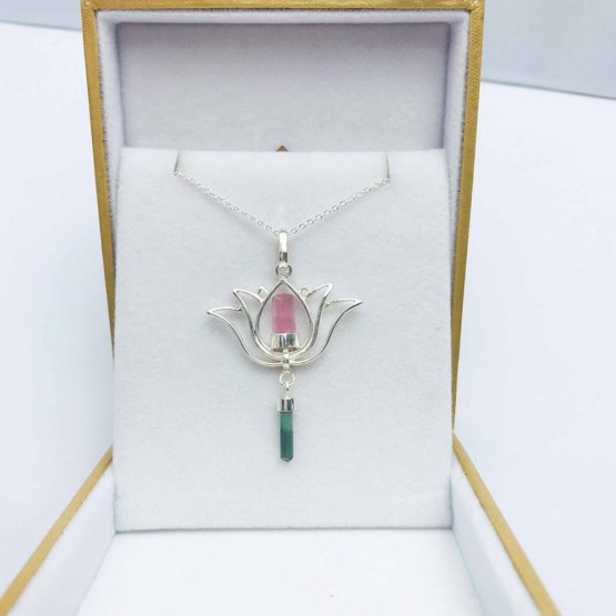 Pink tourmaline pendant